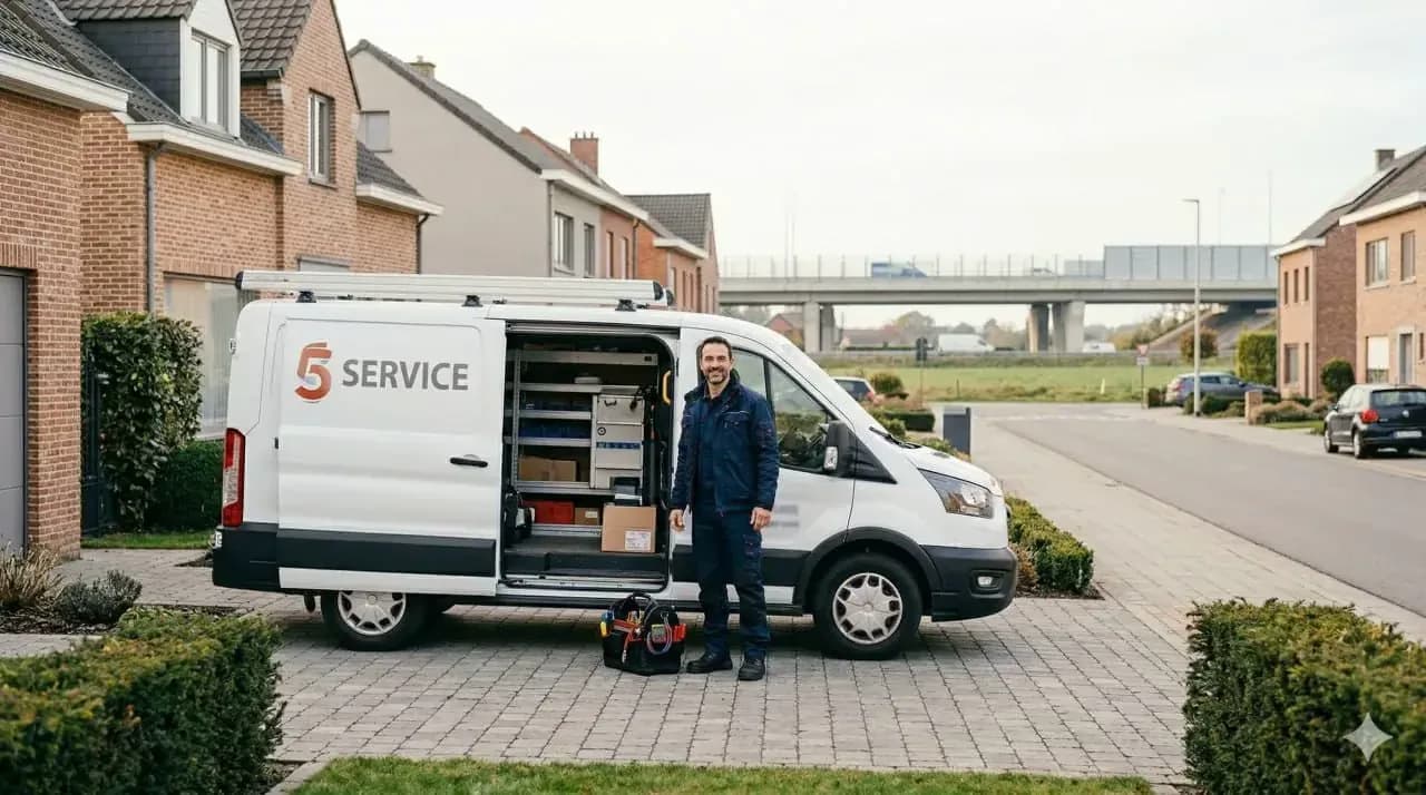 Technicien chauffagiste en intervention dans le Brabant Flamand