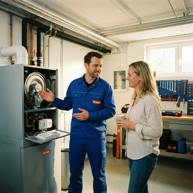 Installation professionnelle de chaudière Bulex