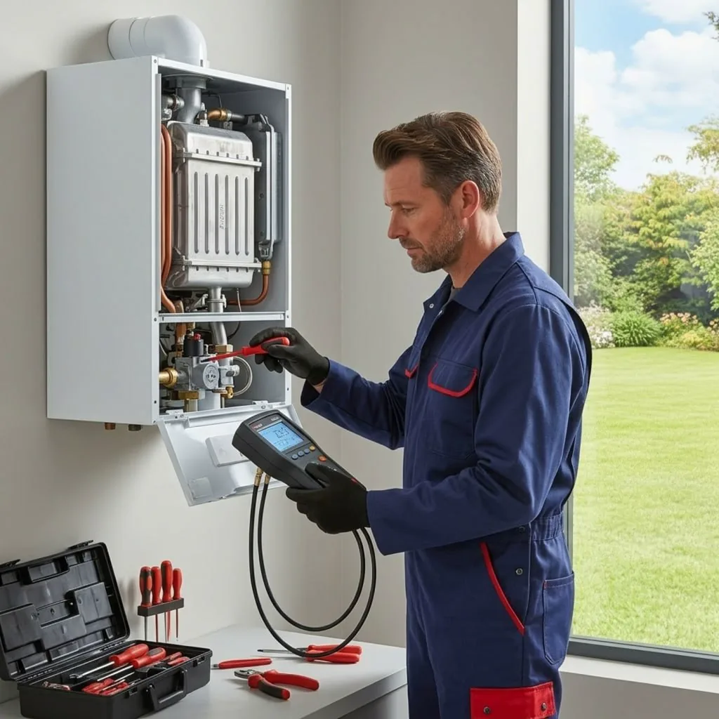 Technicien chauffagiste en intervention dans le Brabant Wallon