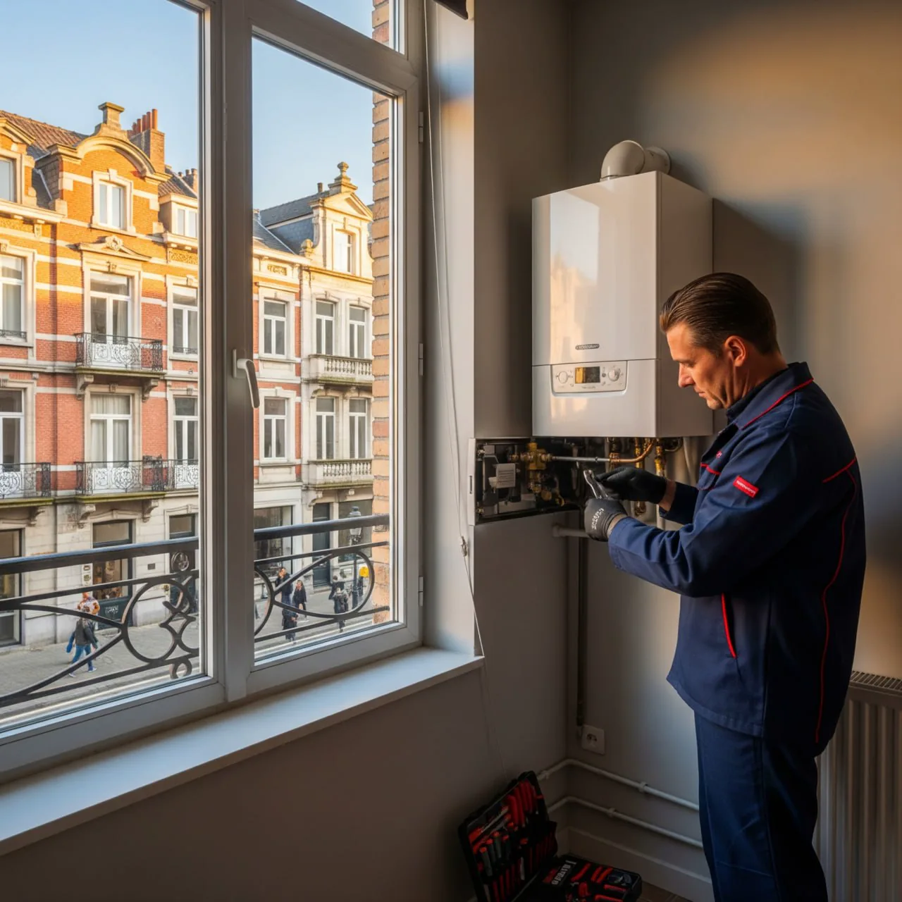 Technicien chauffagiste en intervention à Bruxelles